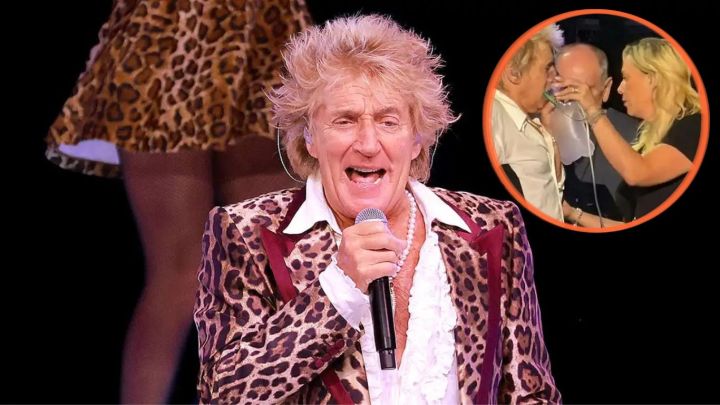 Rod Stewart casi colapsa durante un show