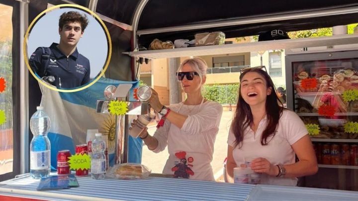 Argentina tiene un puesto de panchos en Mónaco y montó una fan zone de Colapinto