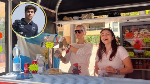 Argentina tiene un puesto de panchos en Mónaco y montó una fan zone de Colapinto