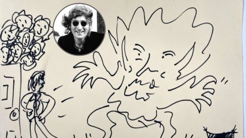 Subastan en California un dibujo original de John Lennon