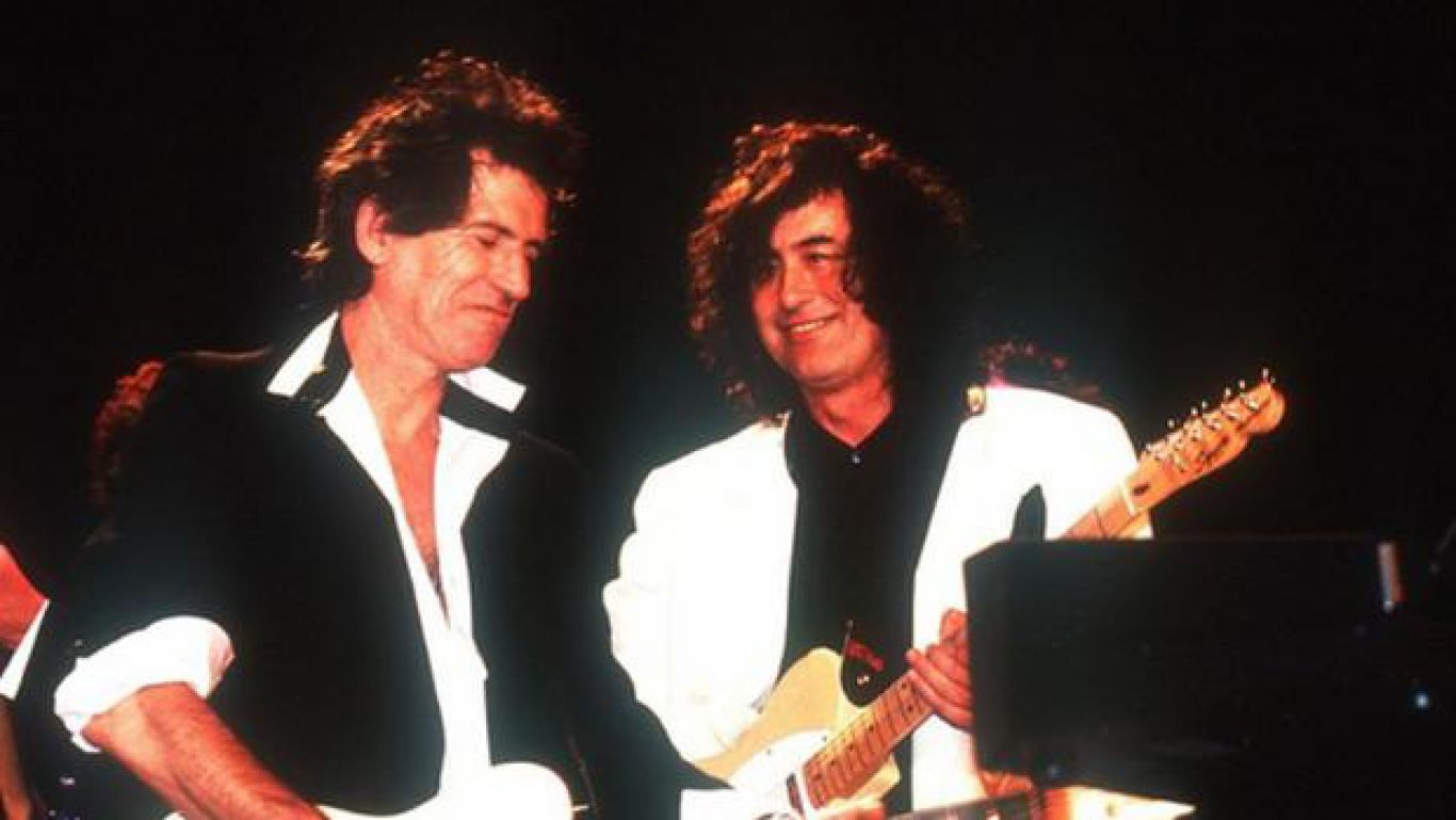 Los Stones desempolvaron un tema con Jimmy Page