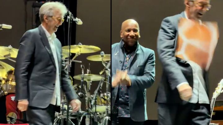 Eric Clapton fue golpeado por un vinilo volador