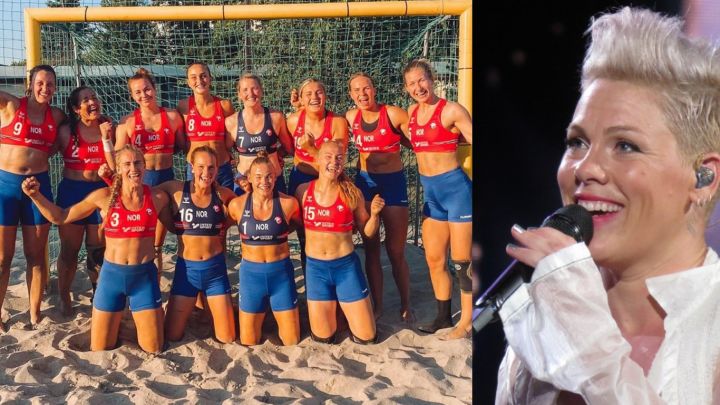 Pink bancó al equipo de handball femenino de Noruega