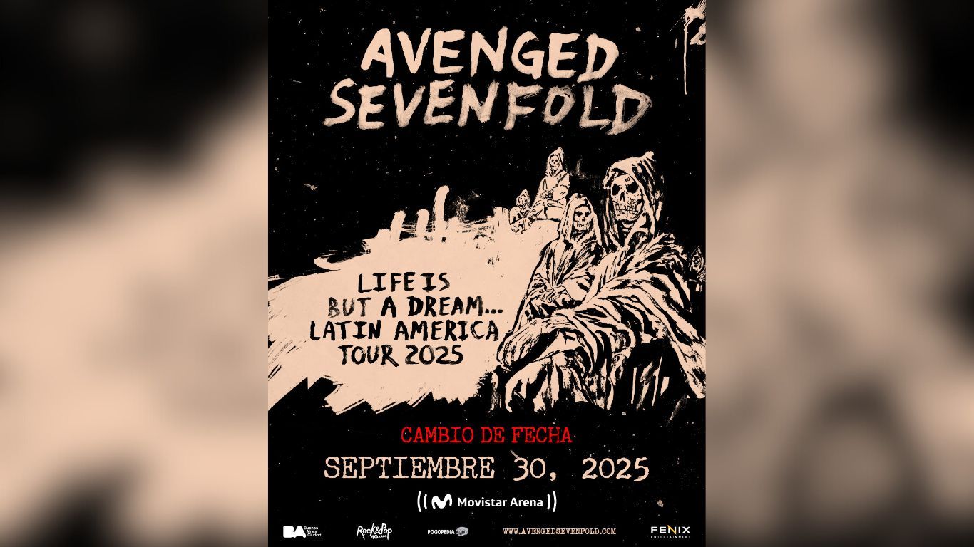 Avenged Sevenfold reprograma su show en Buenos Aires por motivos de salud