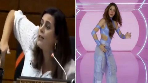 Una diputada interpretó a Shakira en su discurso