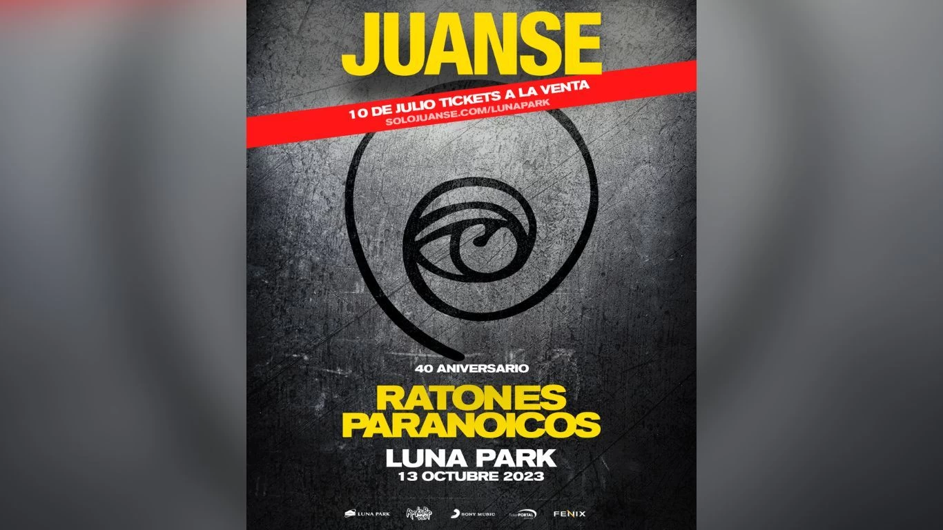 Juanse anunció show en el Luna Park - FM Rock u0026 Pop 95.9