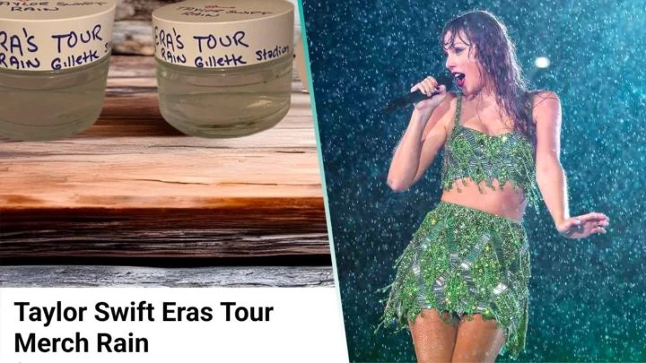 Ponen a la venta agua de lluvia del recital de Taylor Swift
